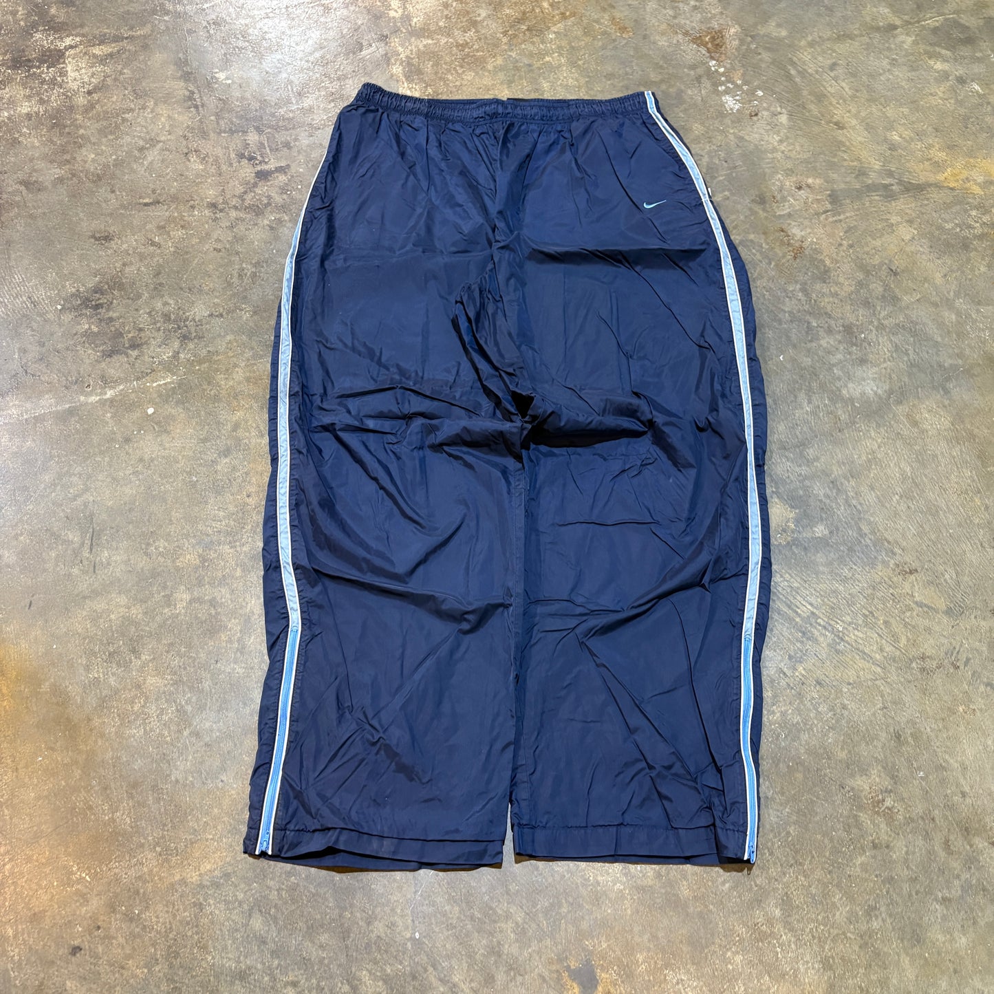 Navy UNC Blue Strip Lined Nike Track Pants