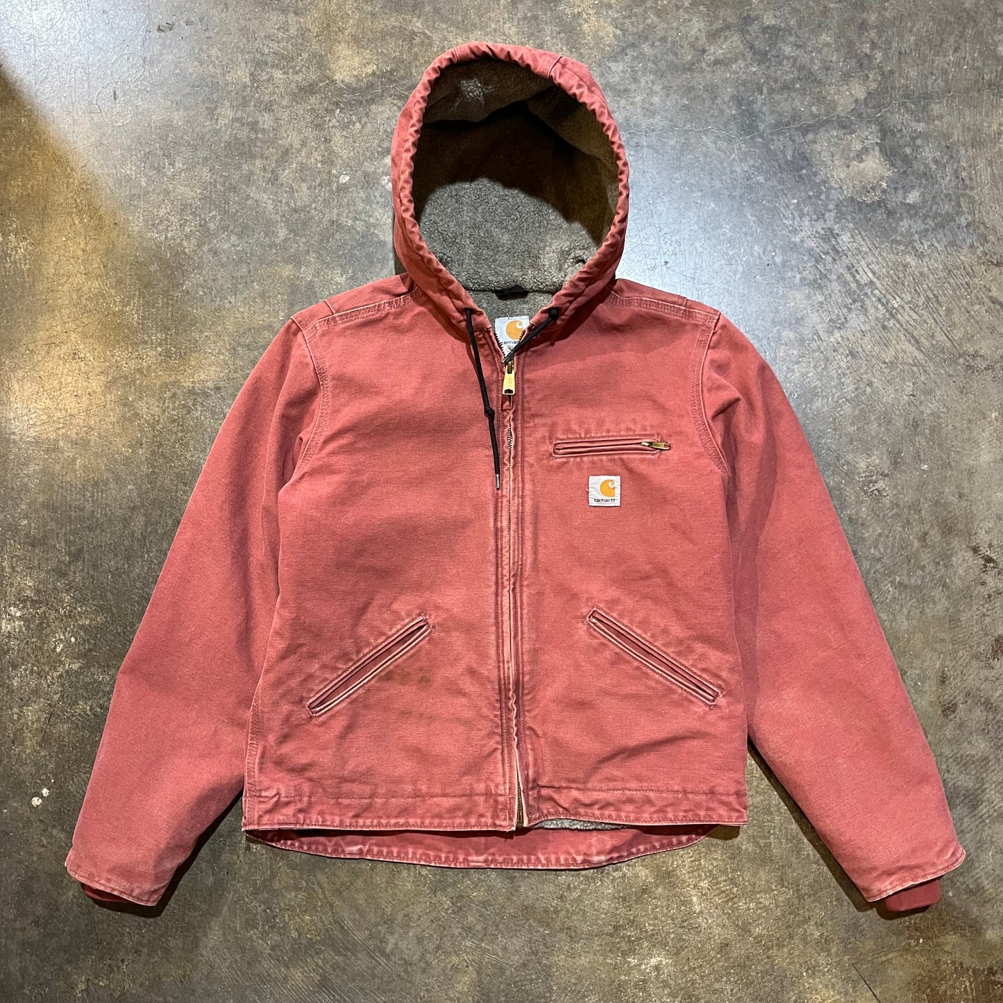 Carhartt WJ141 Women's Light Red Hooded Jacket 22