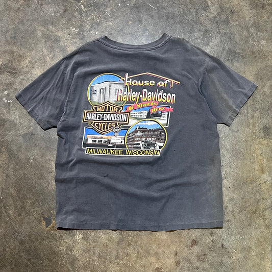 Black 1993 Harley Davidson 90 Years Tee