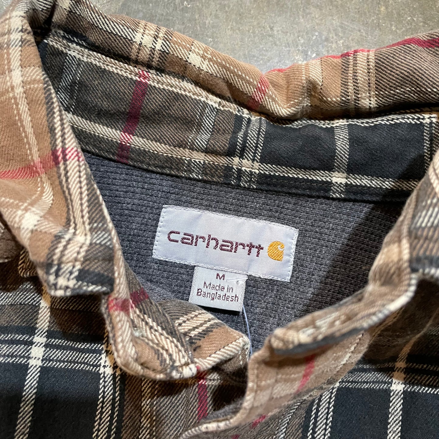 Thermal Lined Carhartt Tan Black Red Flannel