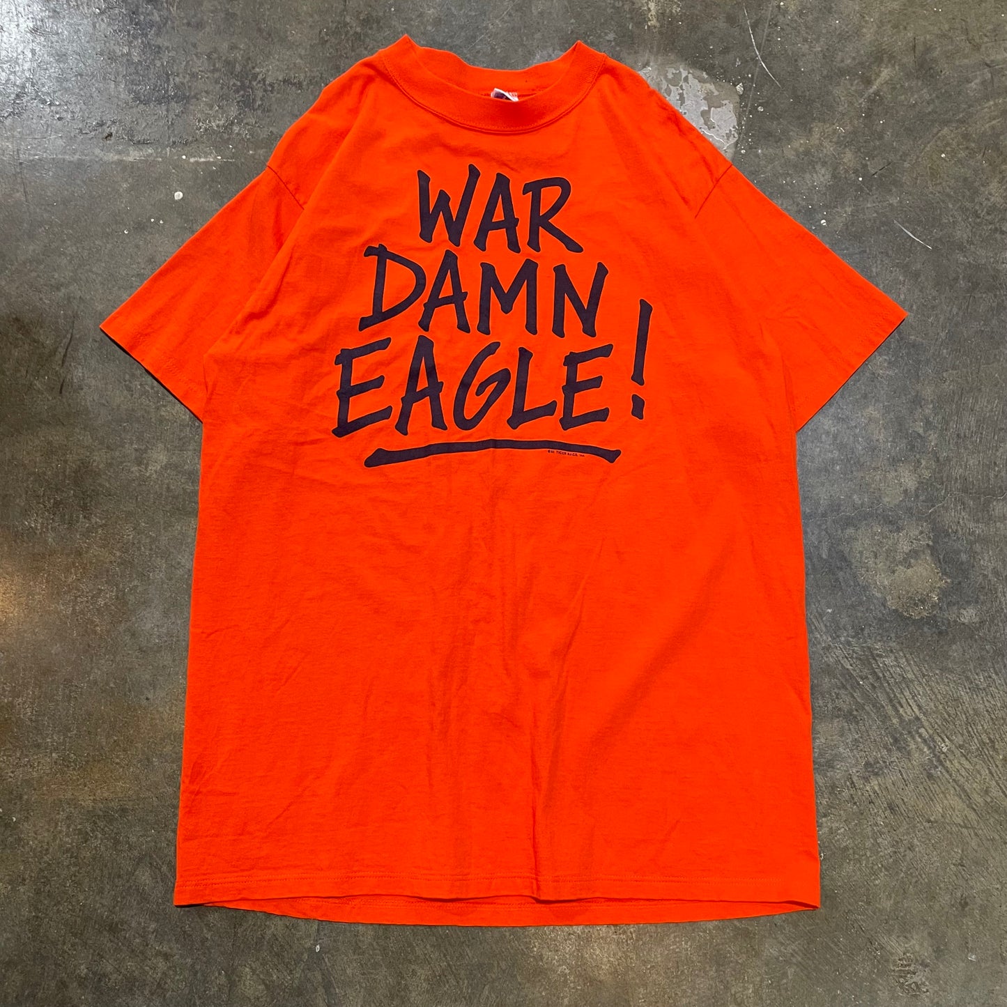 War Damn Eagle Auburn Russell Orange Tee