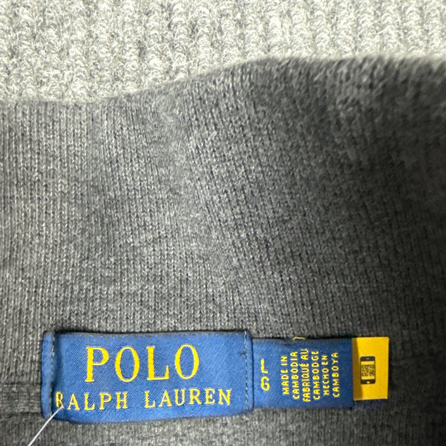 Polo Ralph Lauren Quarter-Zip Sweatshirt - Heather Gray (L)