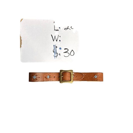 Lucky Brand Tooled Leather Belt - Brown (28" Length)