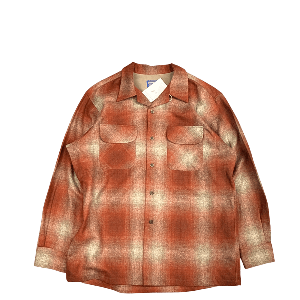 Pendleton Board Shirt Jacket - Orange Plaid (L)