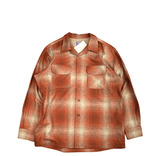 Pendleton Board Shirt Jacket - Orange Plaid (L)