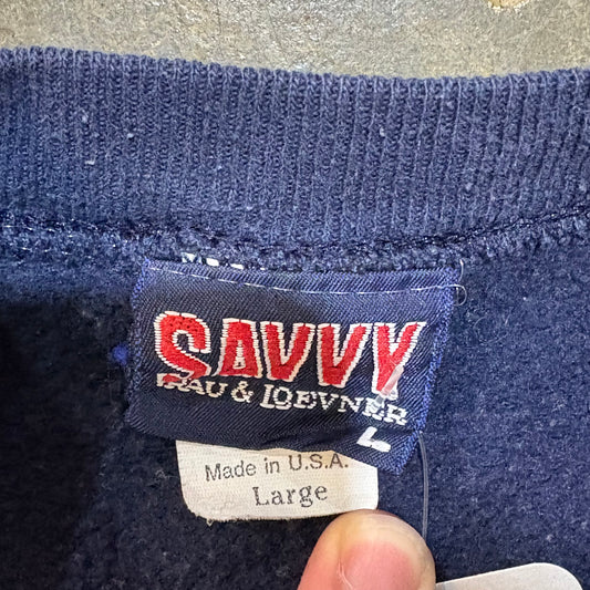 Georgetown Hoyas College Small Crest Navy Crew