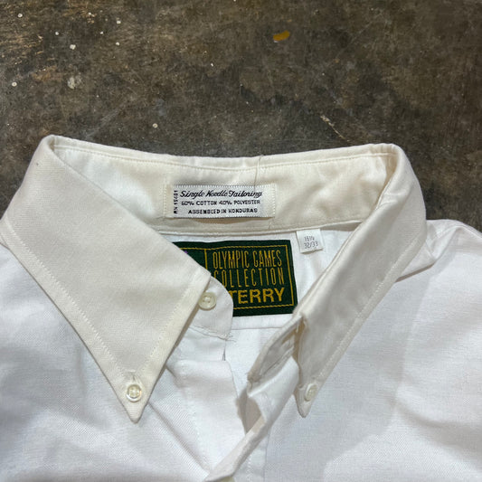 White Atlanta 1996 Oxford Shirt L