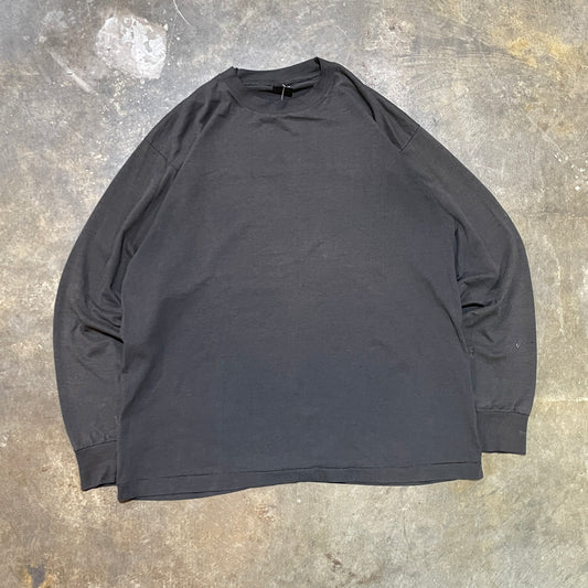 Blank Faded Distressed Black LS Tee