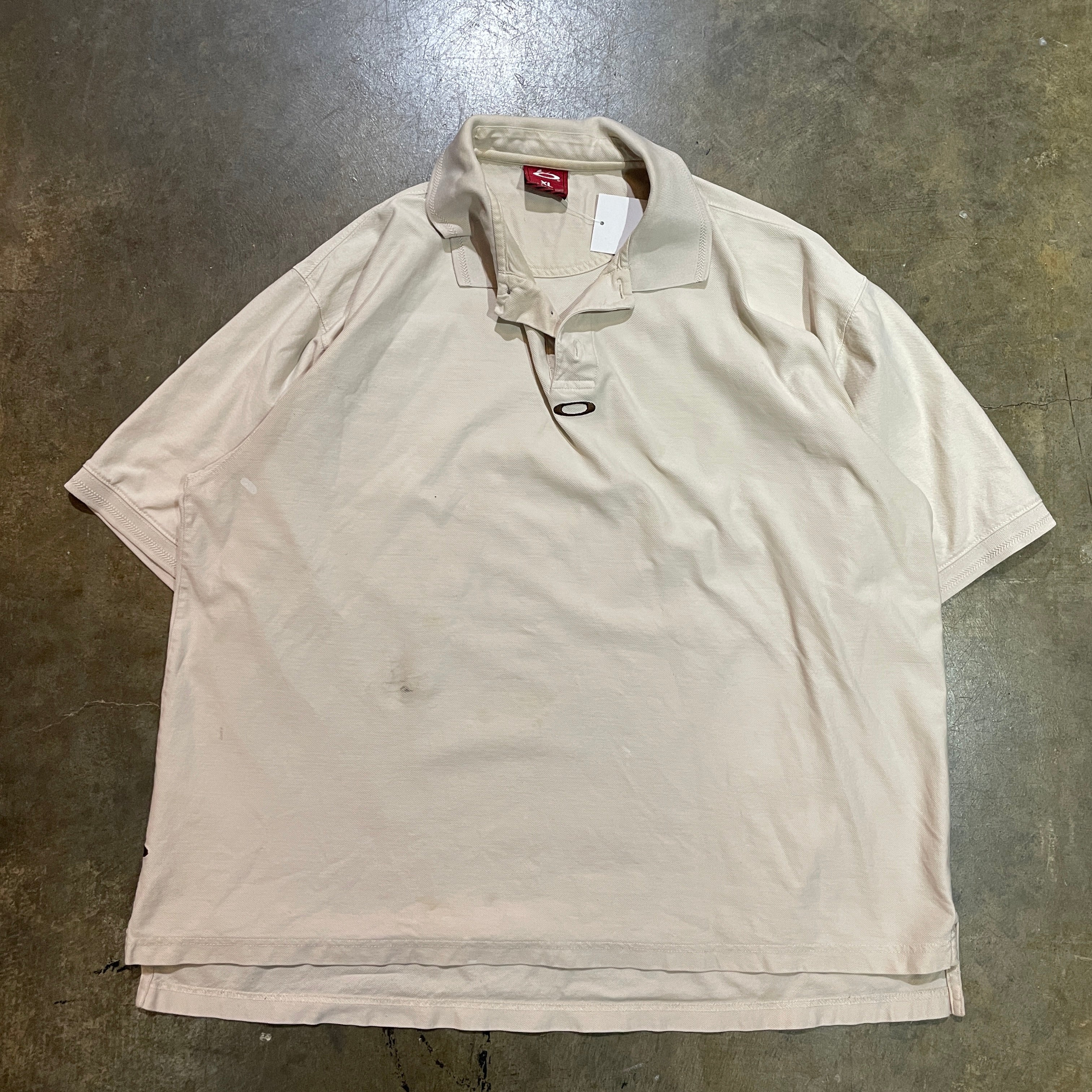 Cream Oakley Red Tag Polo