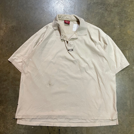 Cream Oakley Red Tag Polo