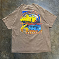 Round by Round brown Racing tee