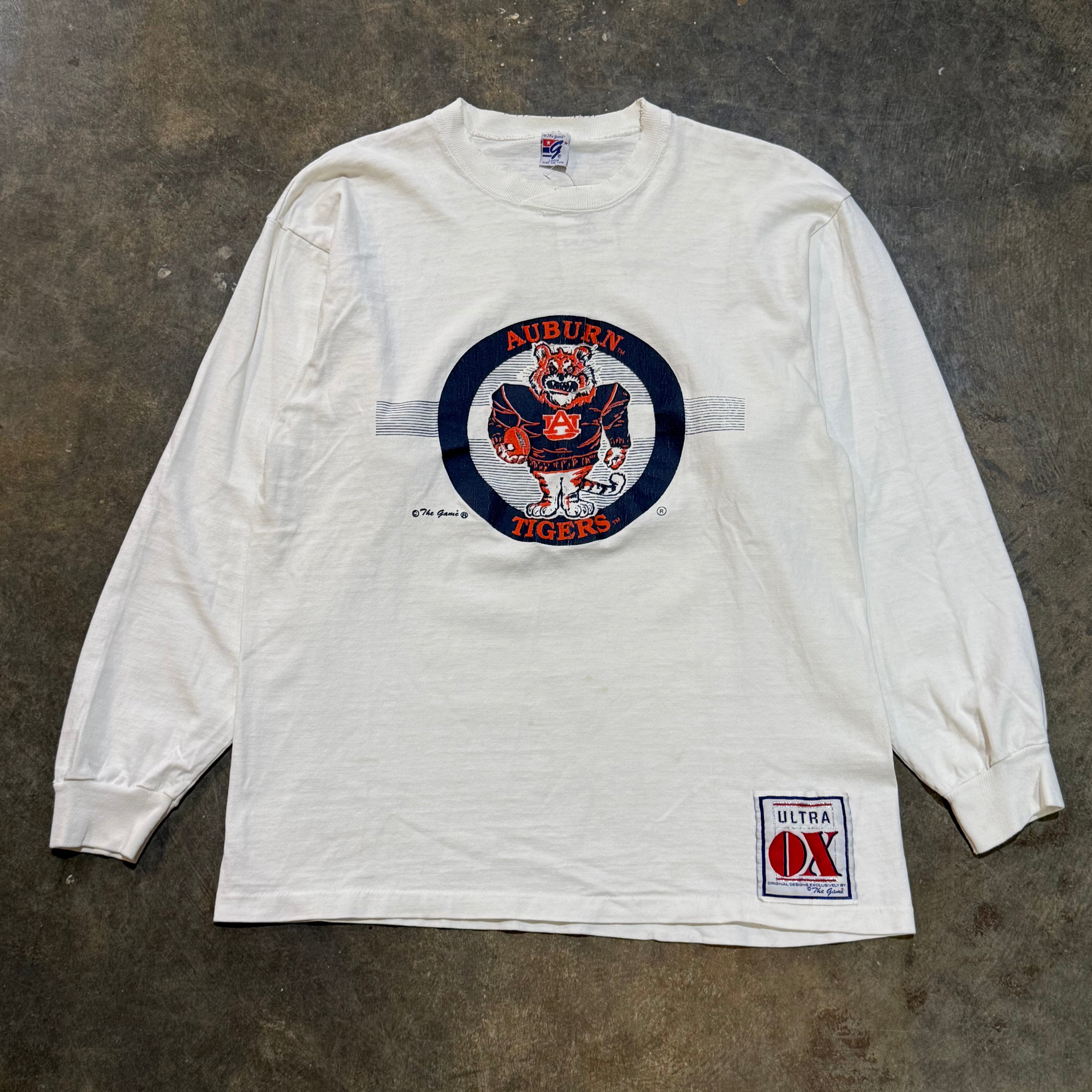 White Auburn Tigers The Game OX LS Tee