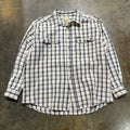 White and Blue Plaid Woolrich flannel