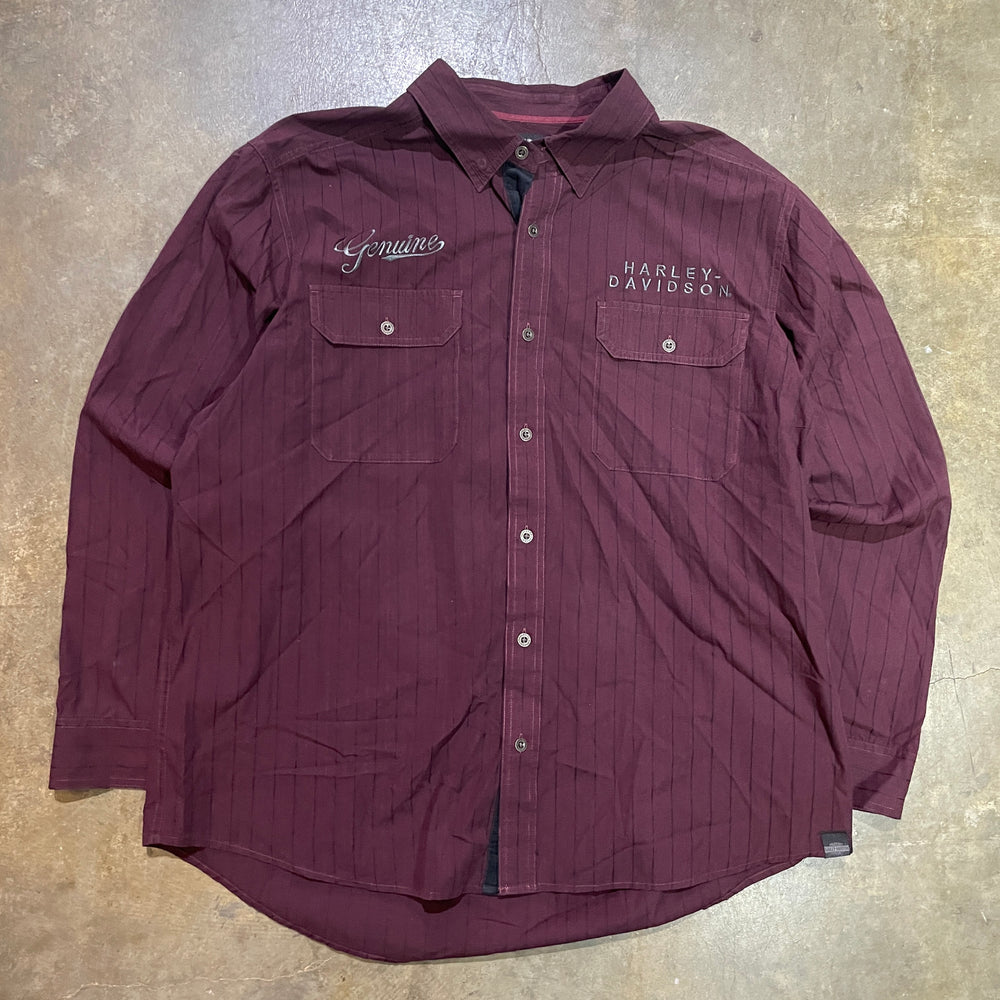 Striped Harley Davidson Button-Up