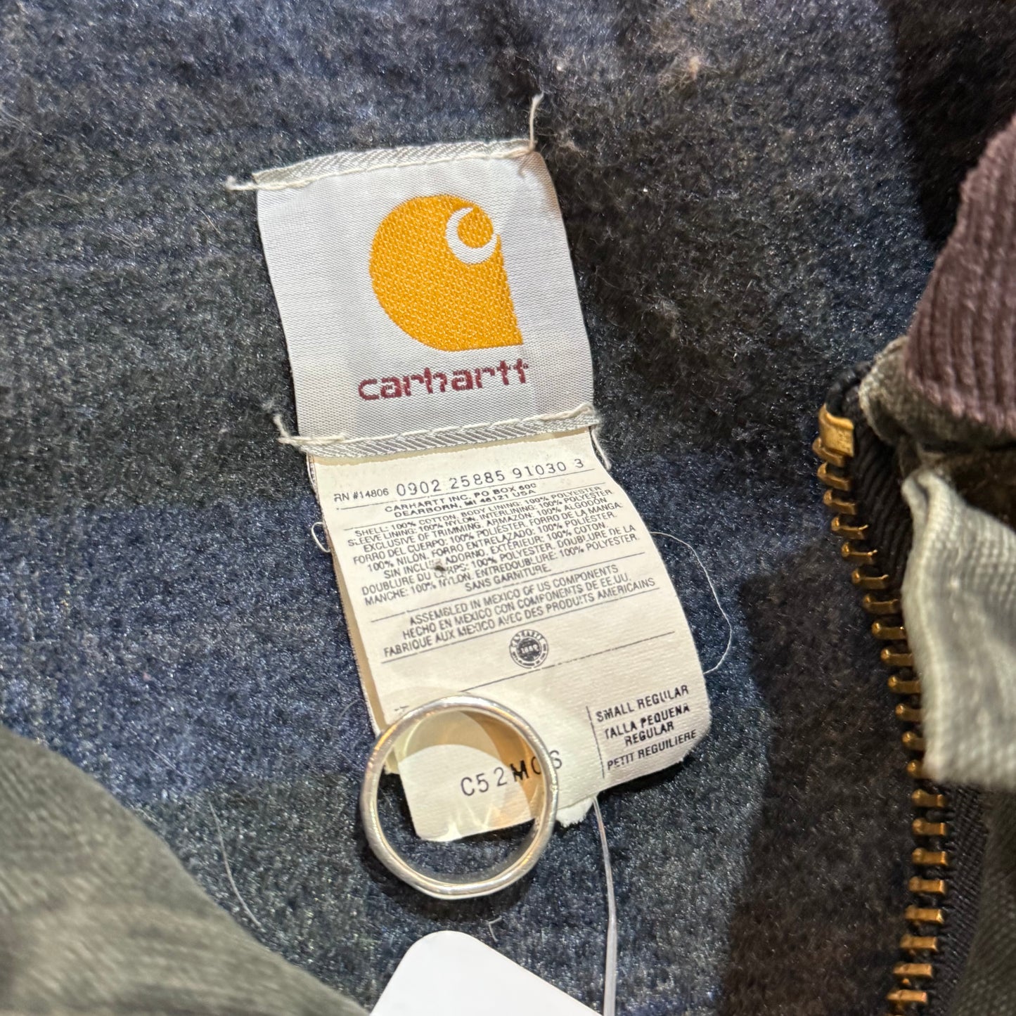 Green Carhartt Chore Jacket Brown Collar 15