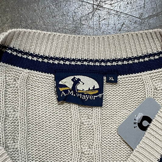 Auburn Cable Knit AM Player Polo