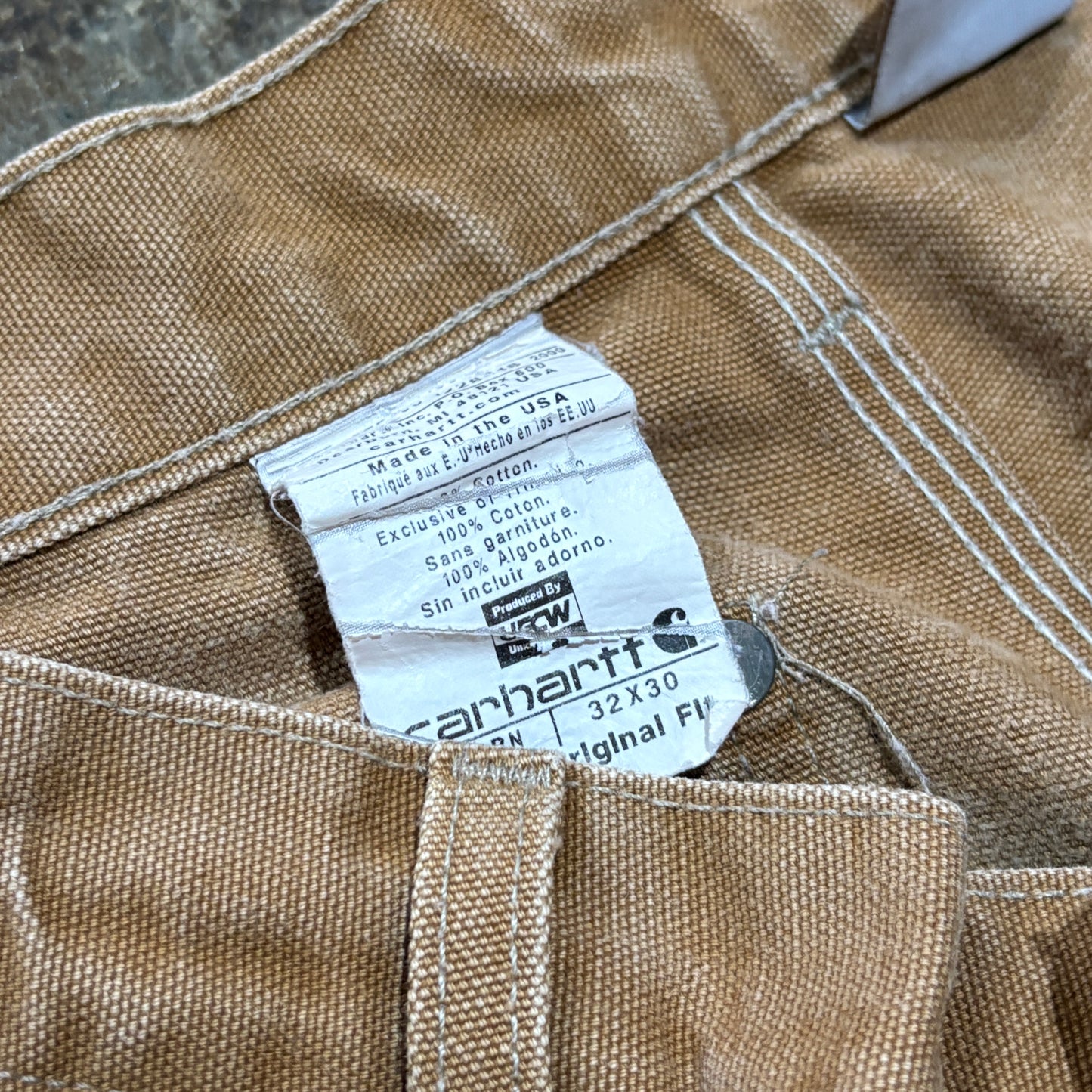 Tan Carhartt Double Knee Pants004