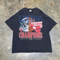 Black 1996 Chicago Bulls NBA Champions Basketball Tee