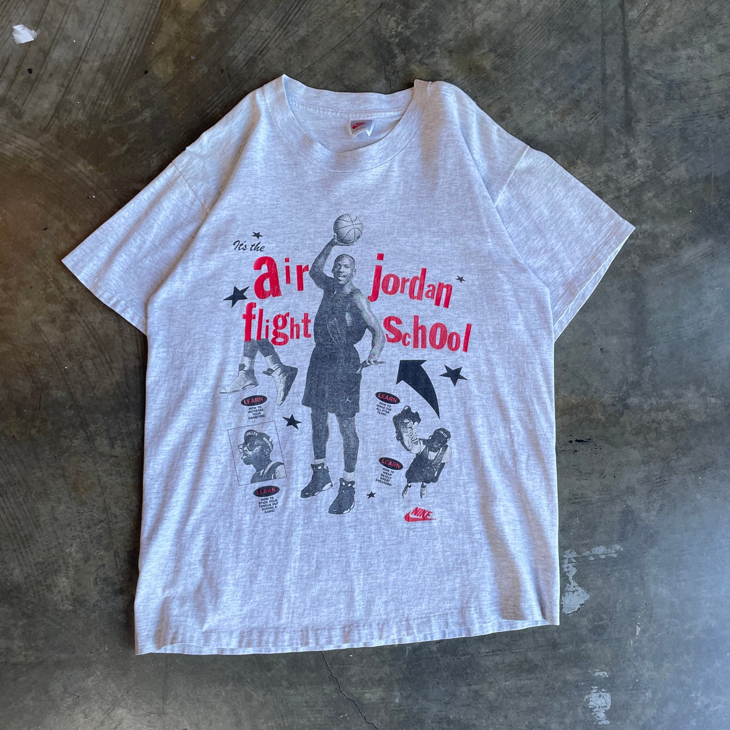 Grey Air Jordan Flight School Nike Tee