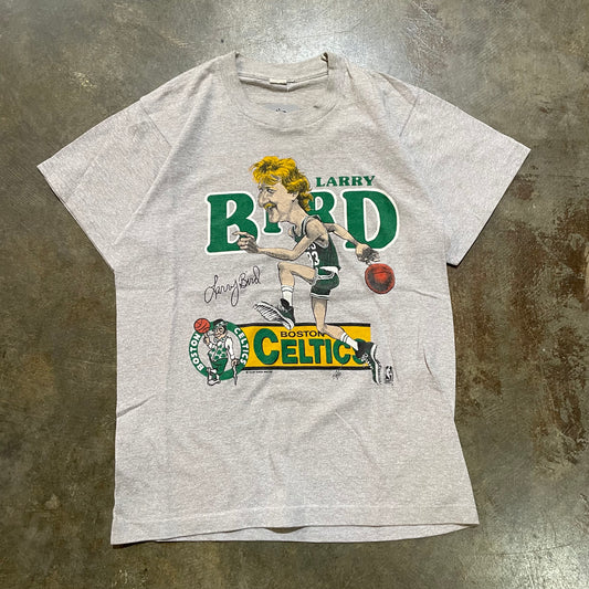 Larry Bird Grey Caricature tee