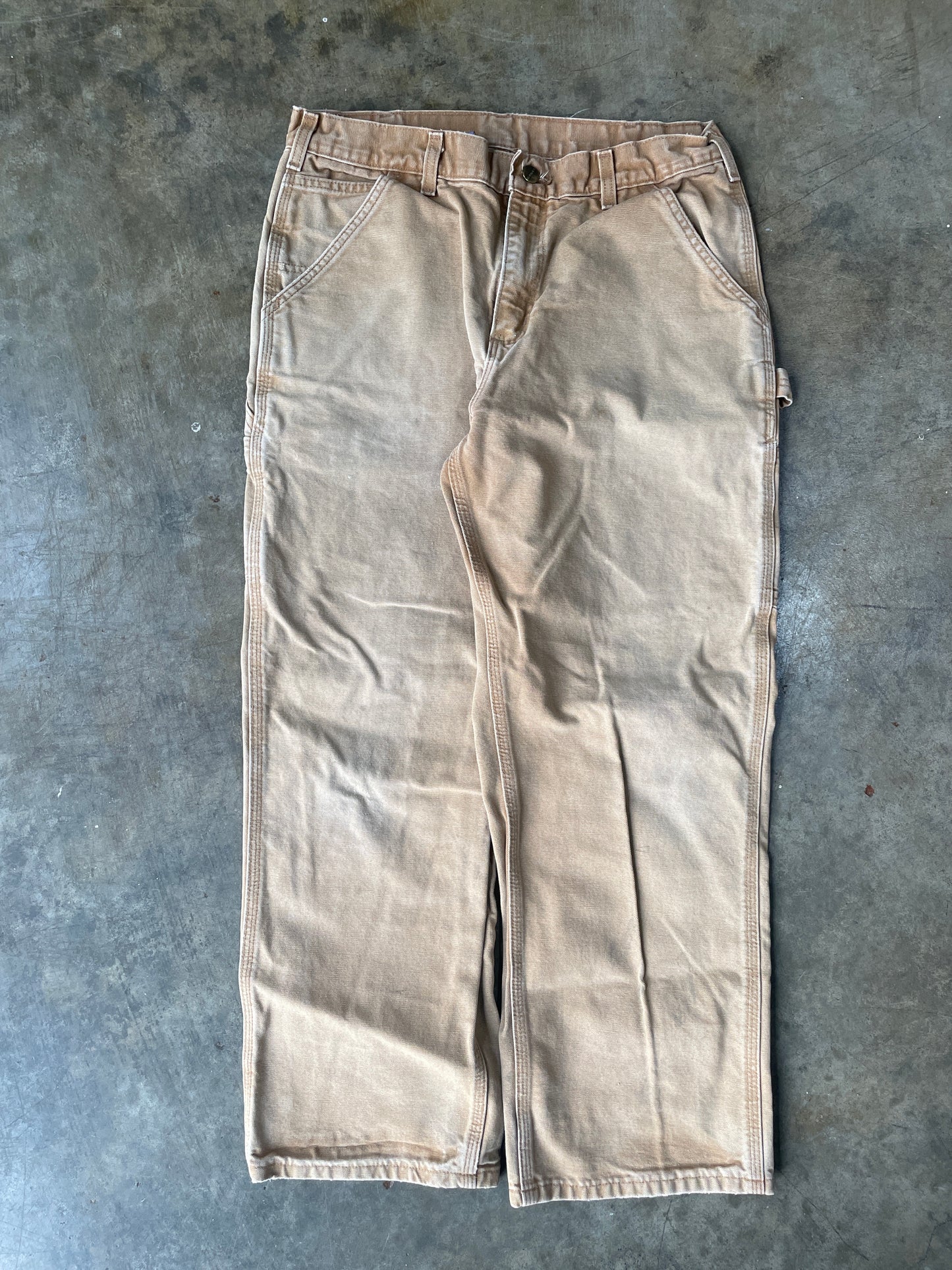Carhartt Brown Dungaree Fit Work Pants (34x30)