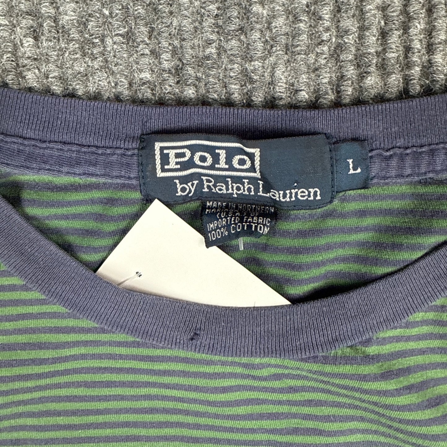 Polo Ralph Lauren Striped Tee - Green/Purple (L)