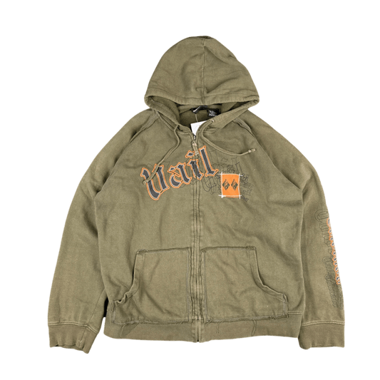Vail Resortwear Zip Hoodie - Olive Green (XL)