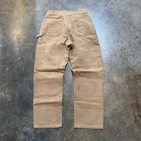 Tan Black Stained Carhartt Double Knee