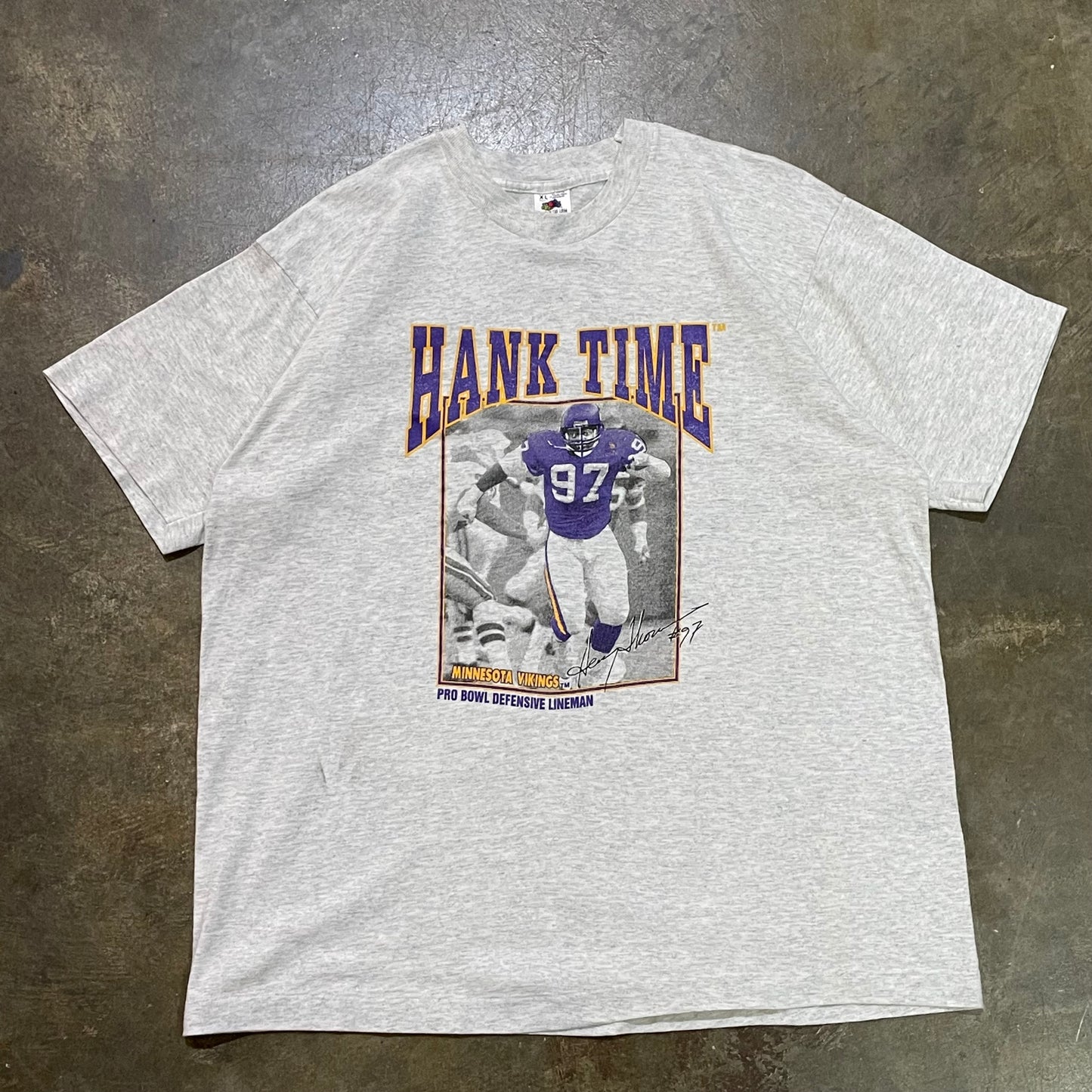Grey Hank Time Minnesota Viking Tee