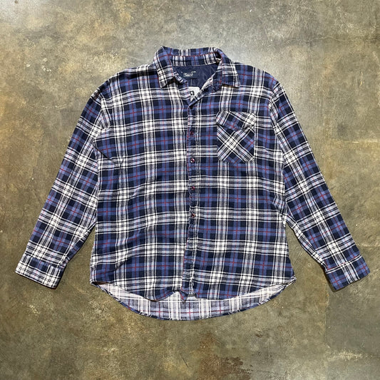 Sears Blue Red Plaid Shirt