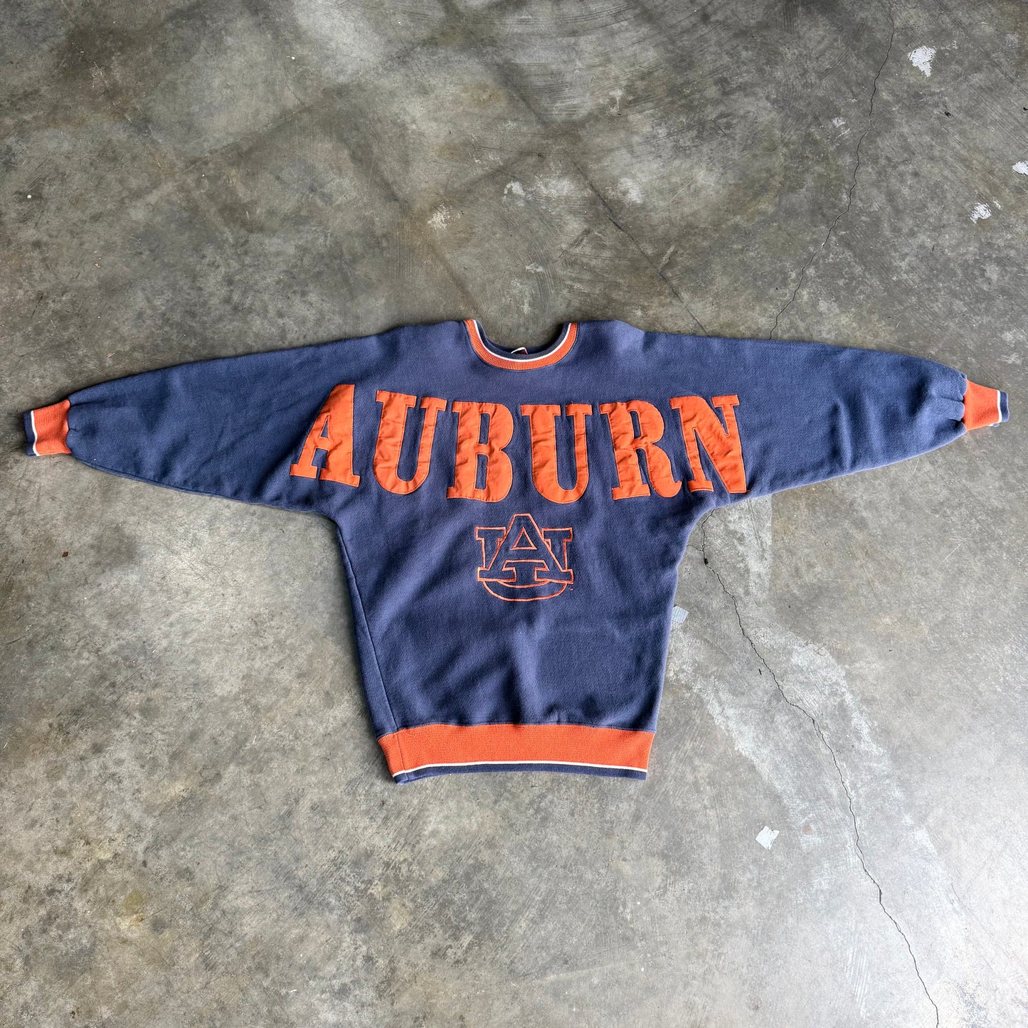 Navy Auburn Block Letters Sweatshirt
