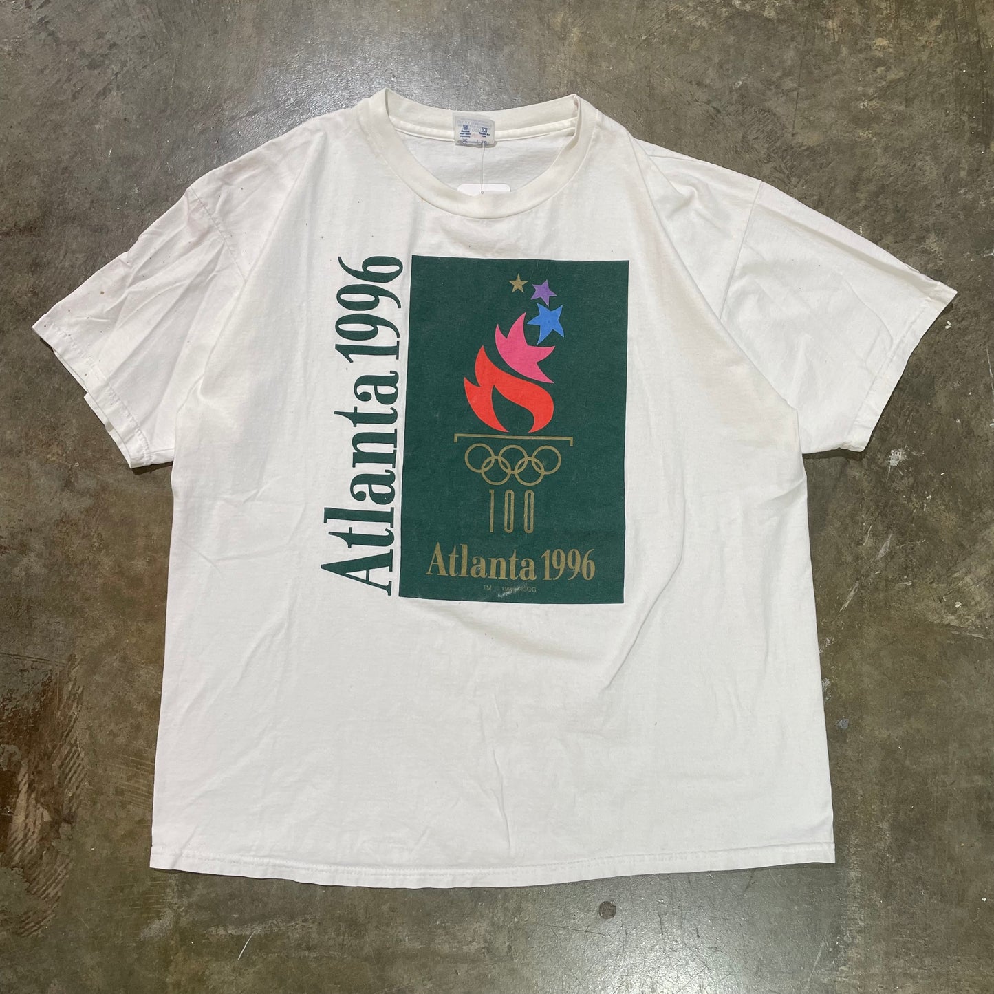 Atlanta 1996 Olympic Big Logo White Tee