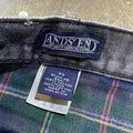 Land's End Flannel-Lined Faded Black Denim