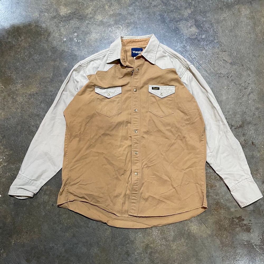 Faded Black Wrangler Pearl Snap Shirt