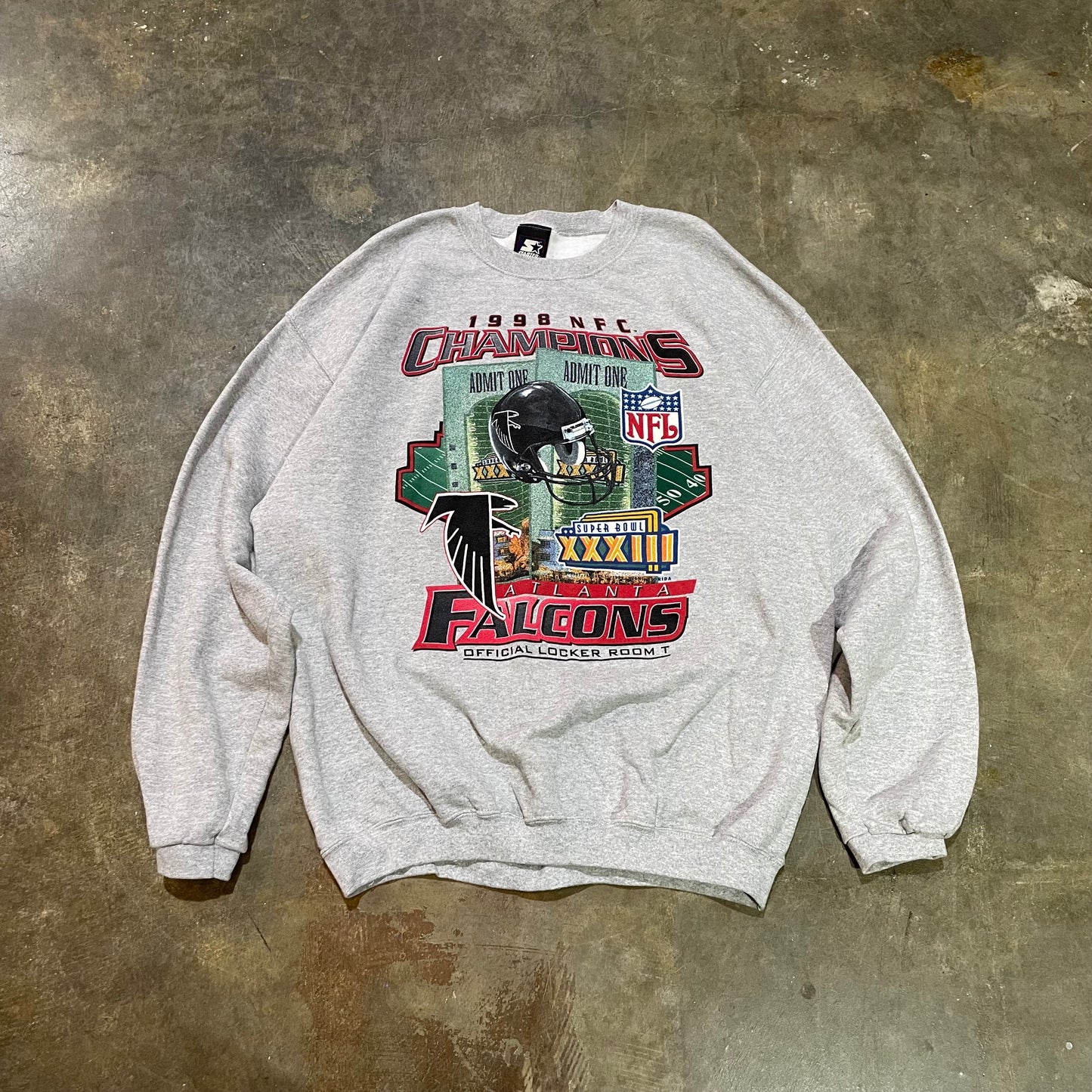 Starter 1998 Atlanta Falcons NFC Champions Crew