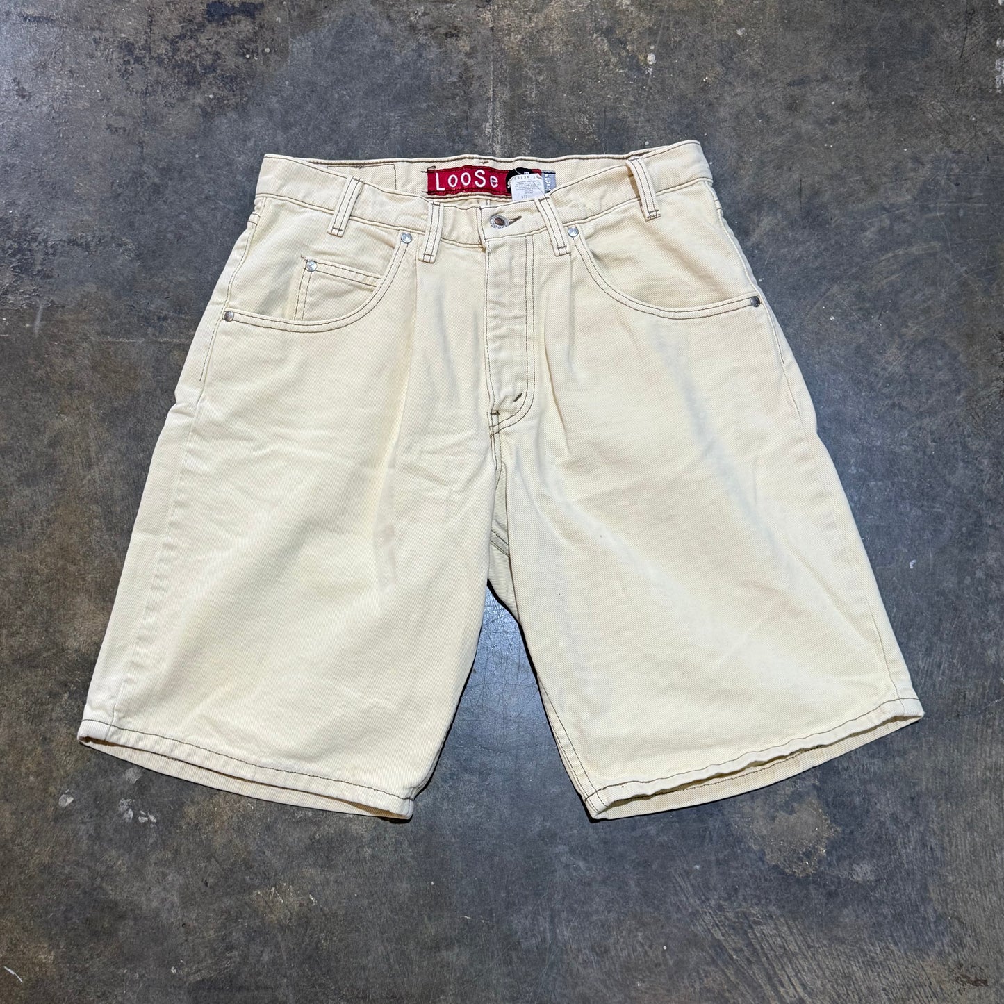 Carpenter Shorts Loose Fit Off White
