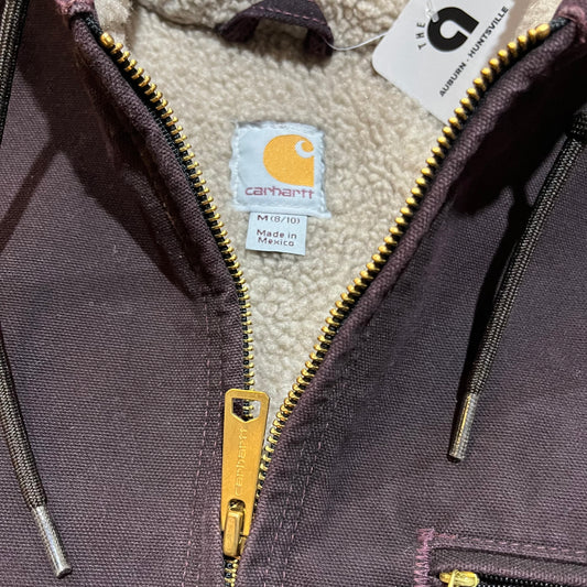 Carhartt Dark Purple Wool Lined Hooded Jacket