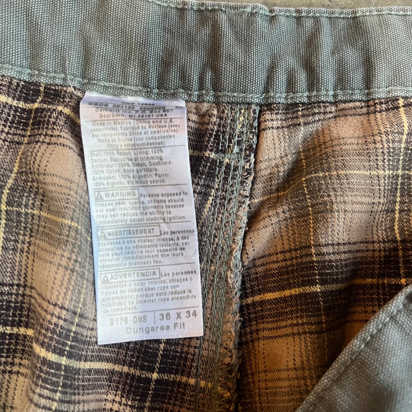Lightweight Olive Carhartt Flannel Lined Pants27