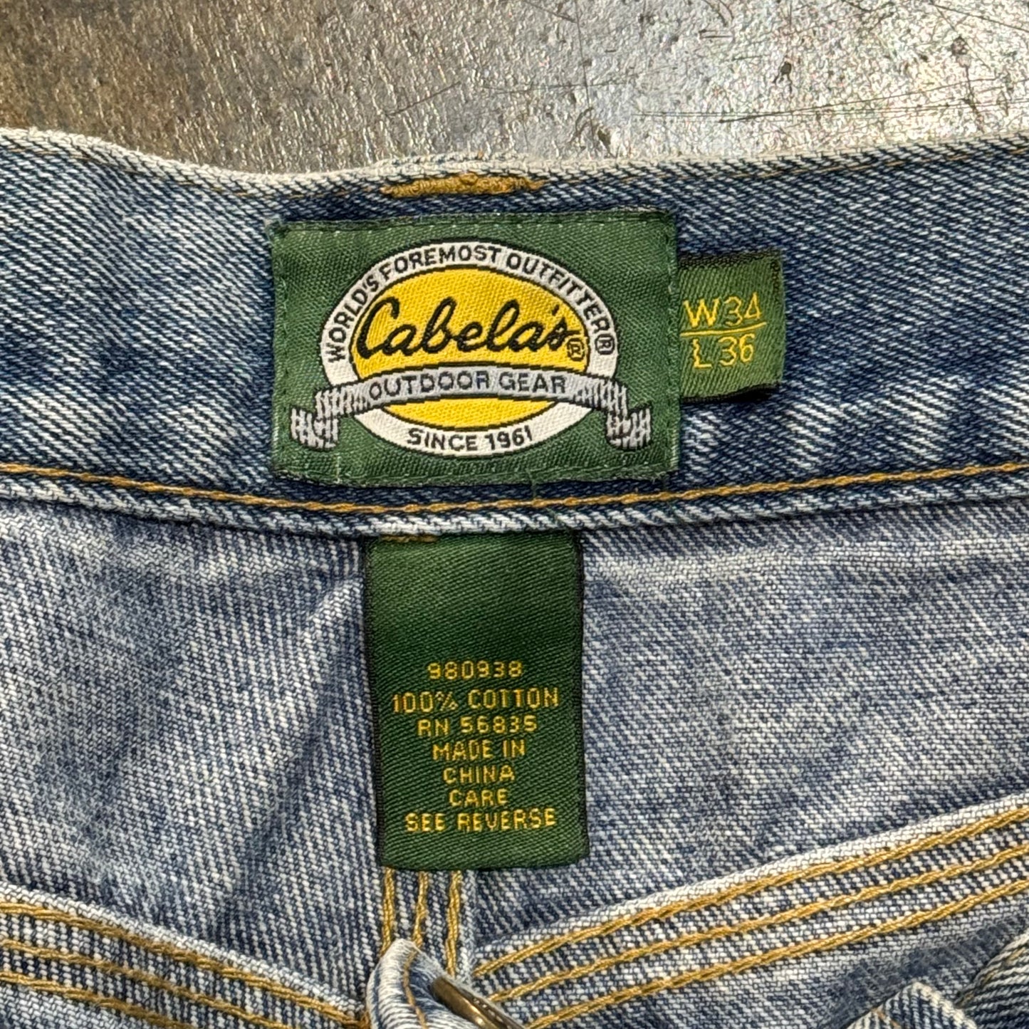 Cabellas Thrashed Light Washed Jeans