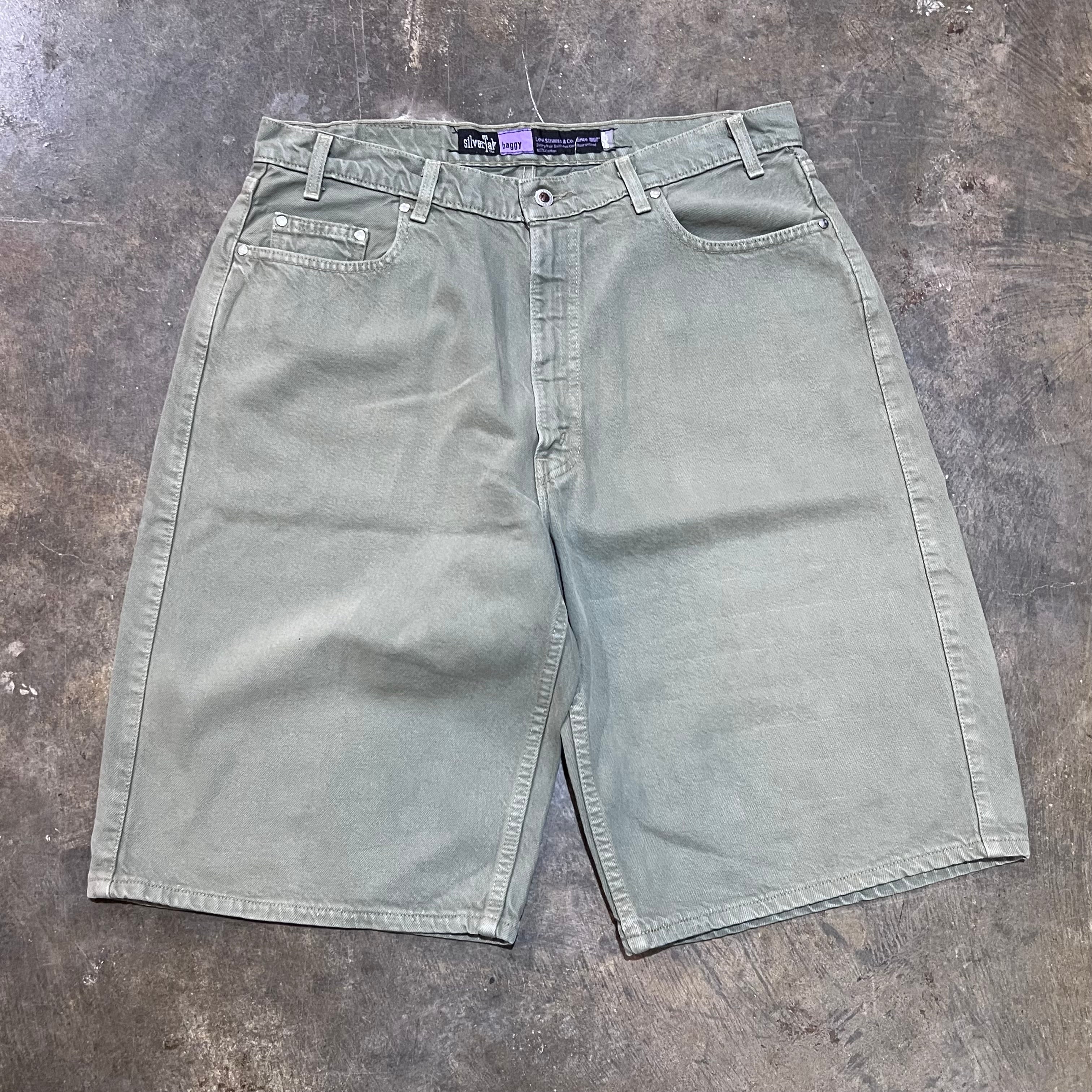 Green Silver Tab Shorts