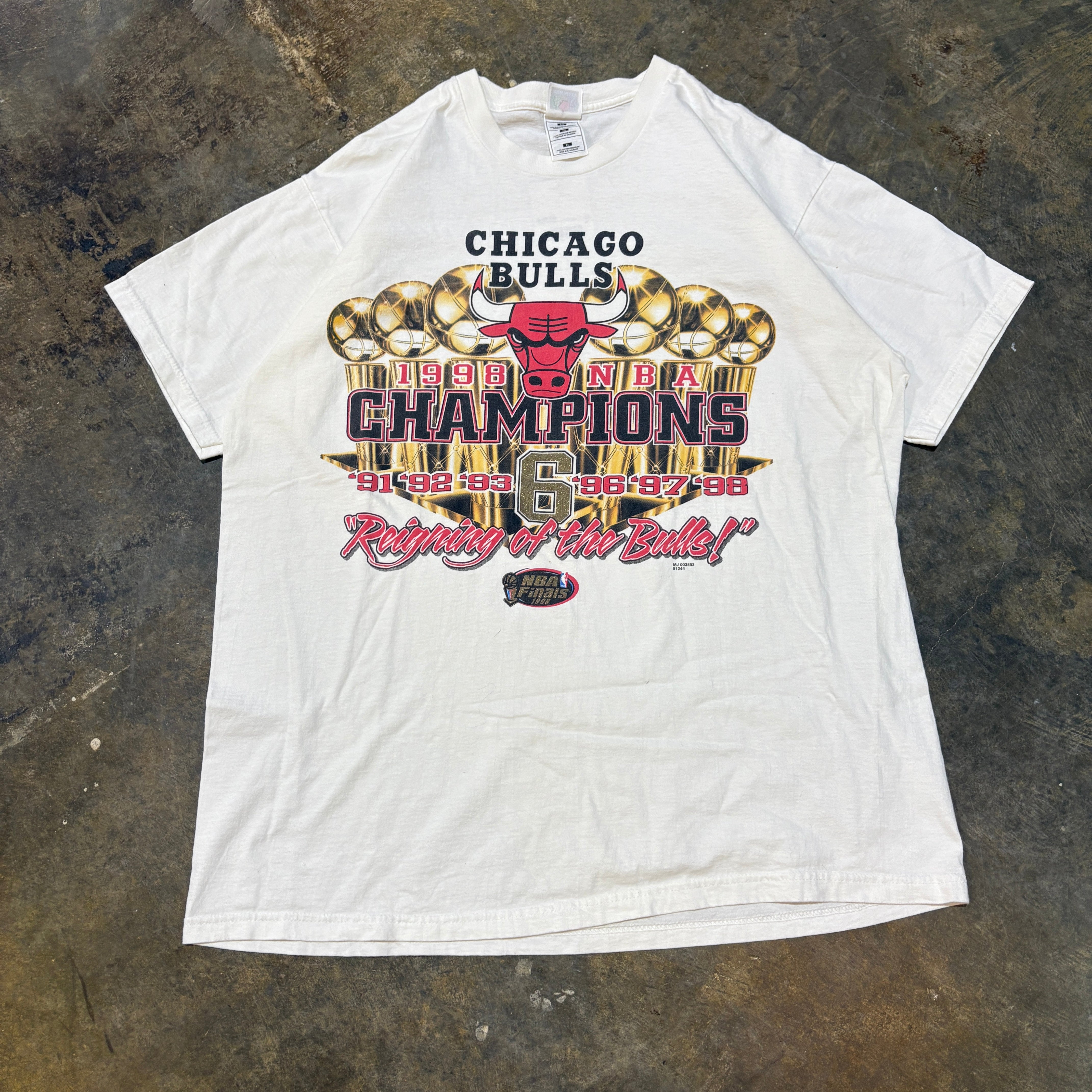 1998 Chicago Bulls 6 NBA Champions Tee