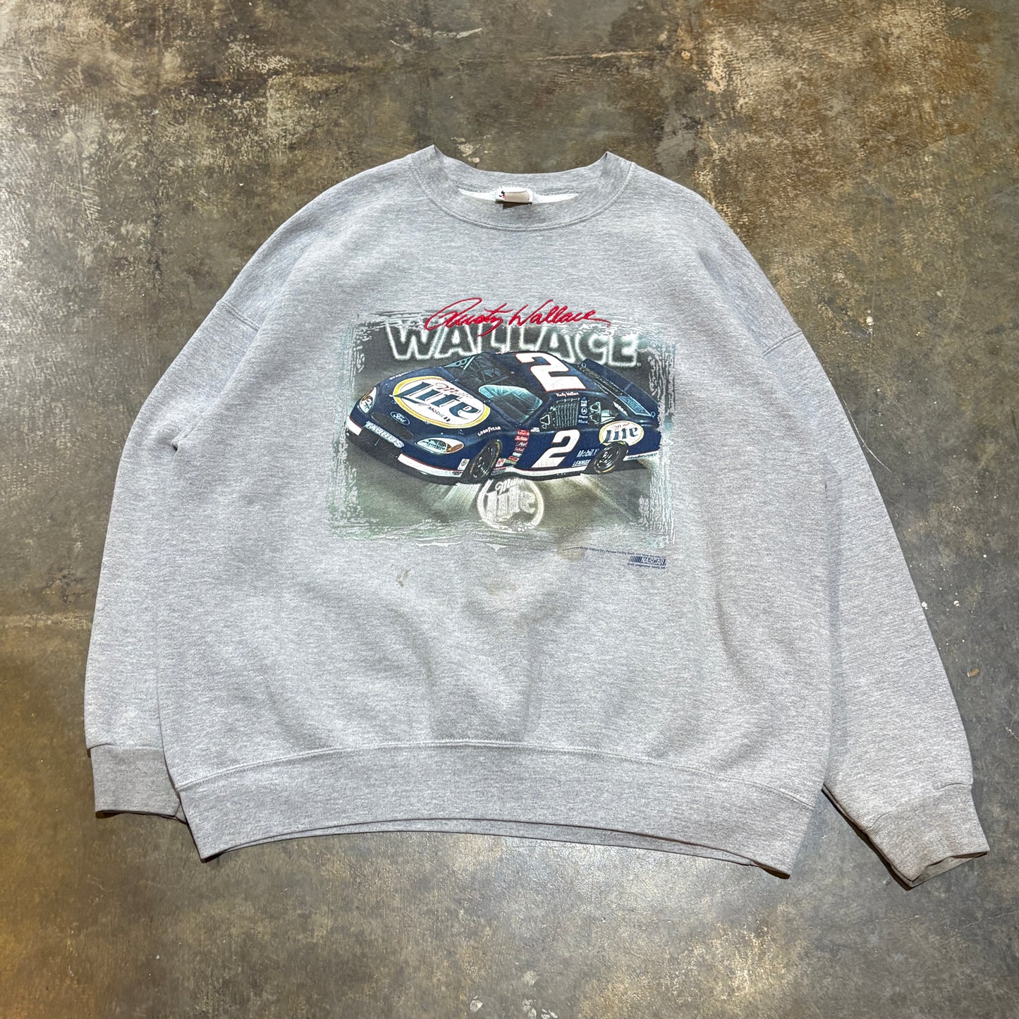 Dusty Wallace 2 Miller Lite Grey Crew