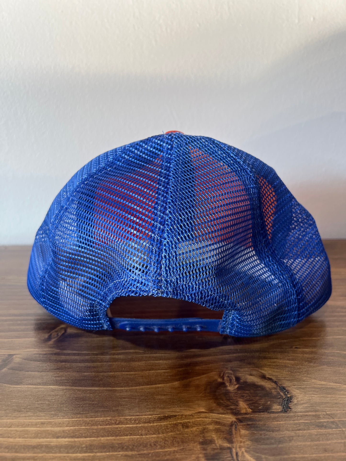 Orange and Royal Blue 80s Auburn Trucker Hat