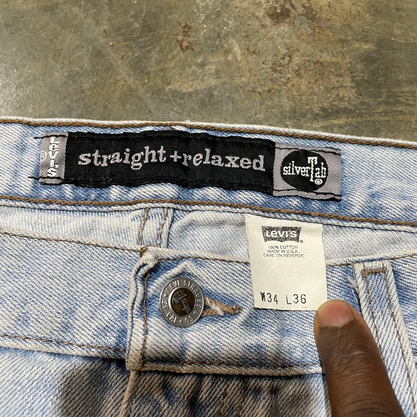 Levis Silver Tab Lightwash Denim Jeans