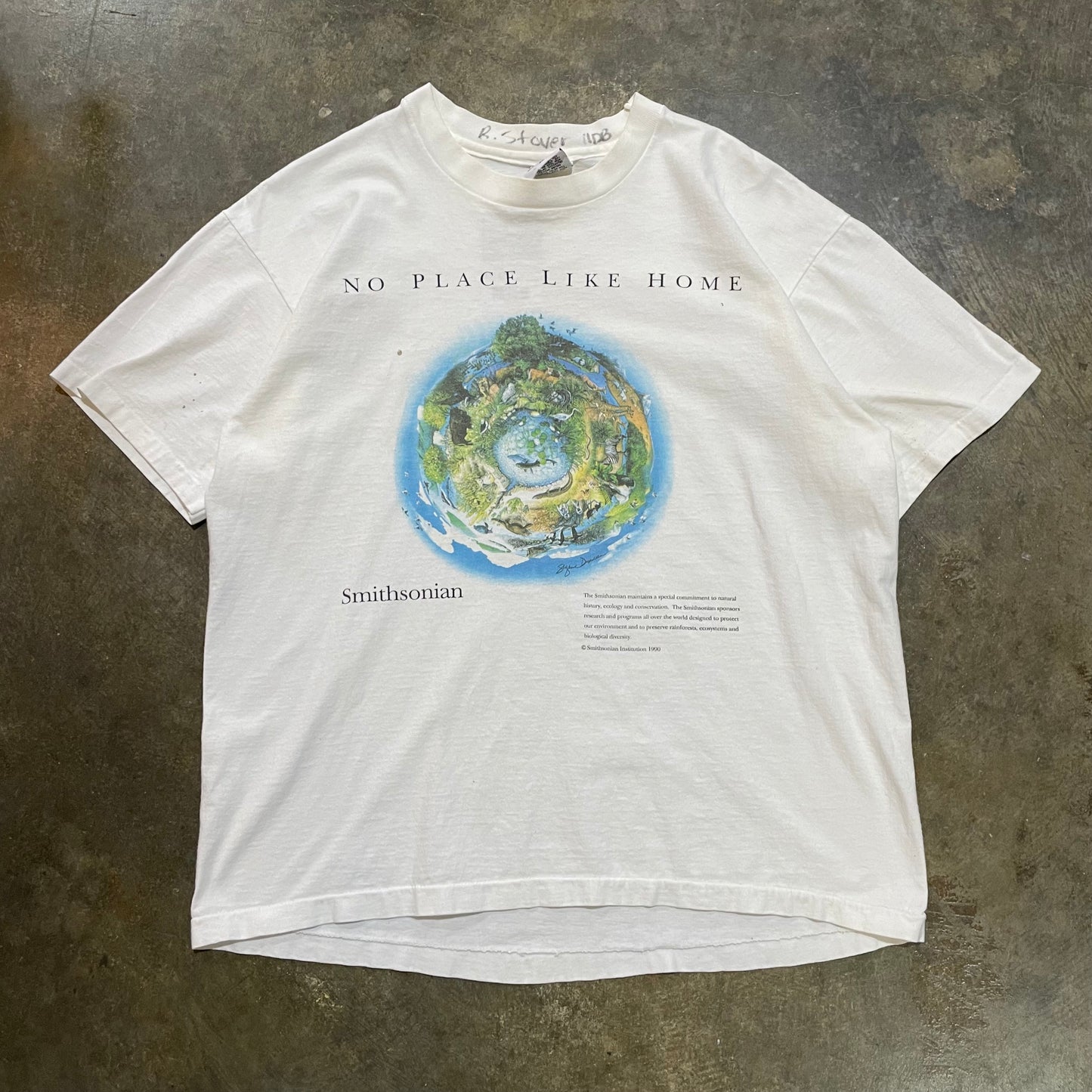 1990 No Place Like Home Smithsonian White Tee