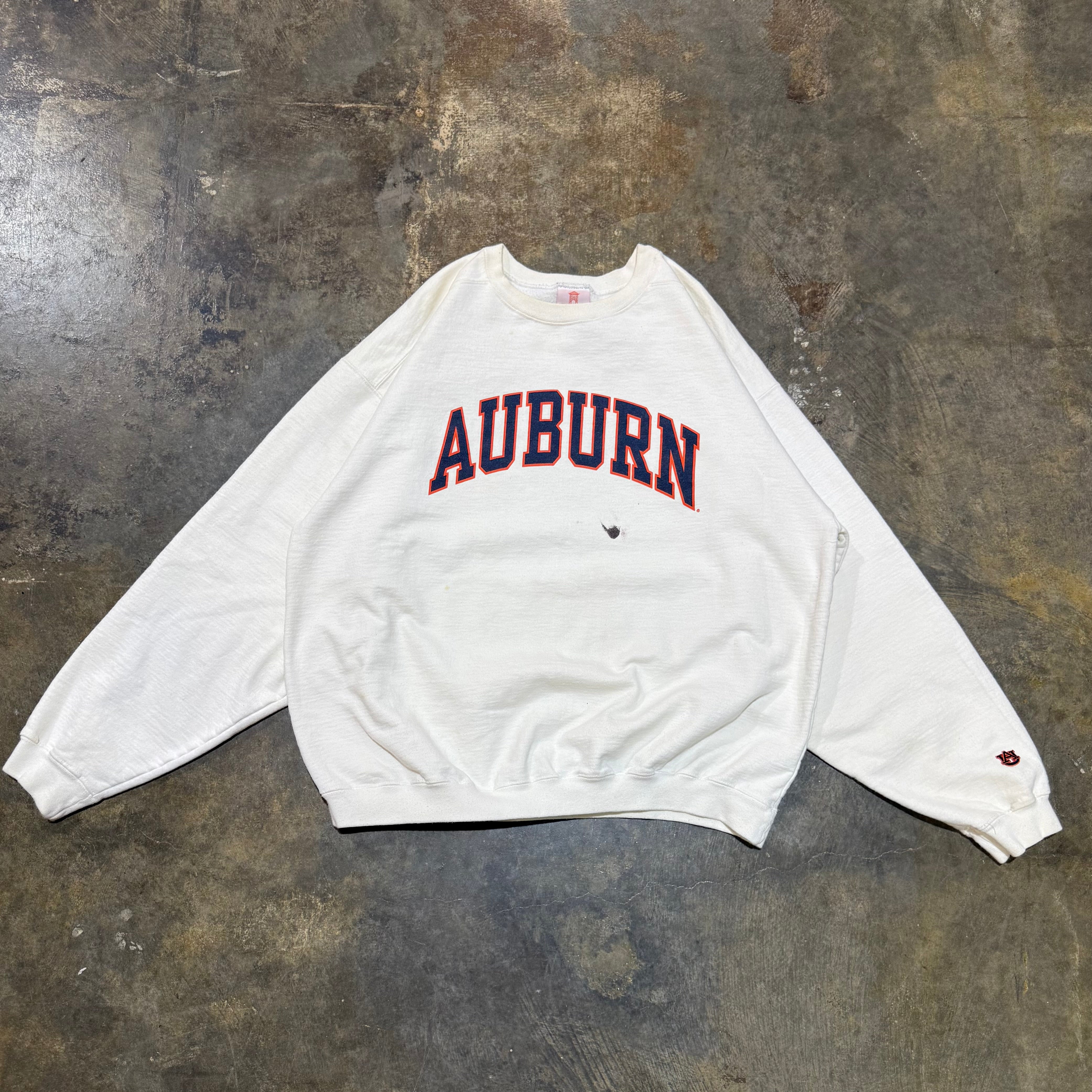 Whtie Anders Auburn Navy/Orange Classic Logo Crew