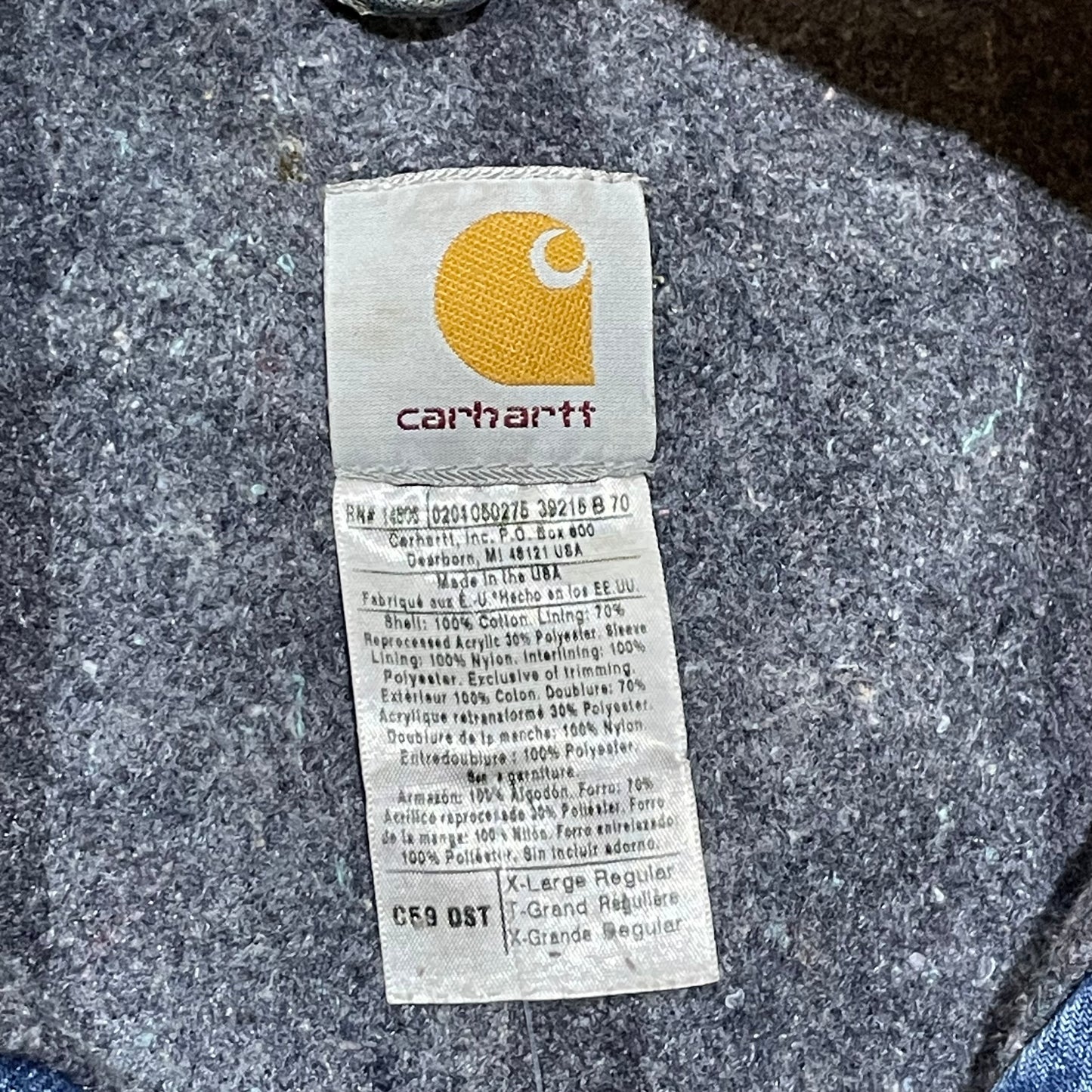 Carhartt Denim Chore Blanket Lined Jacket25