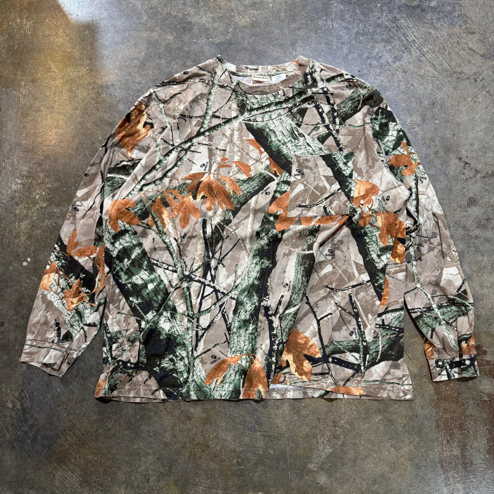 Fusion 3-D Orange Leaf Camo LS Tee