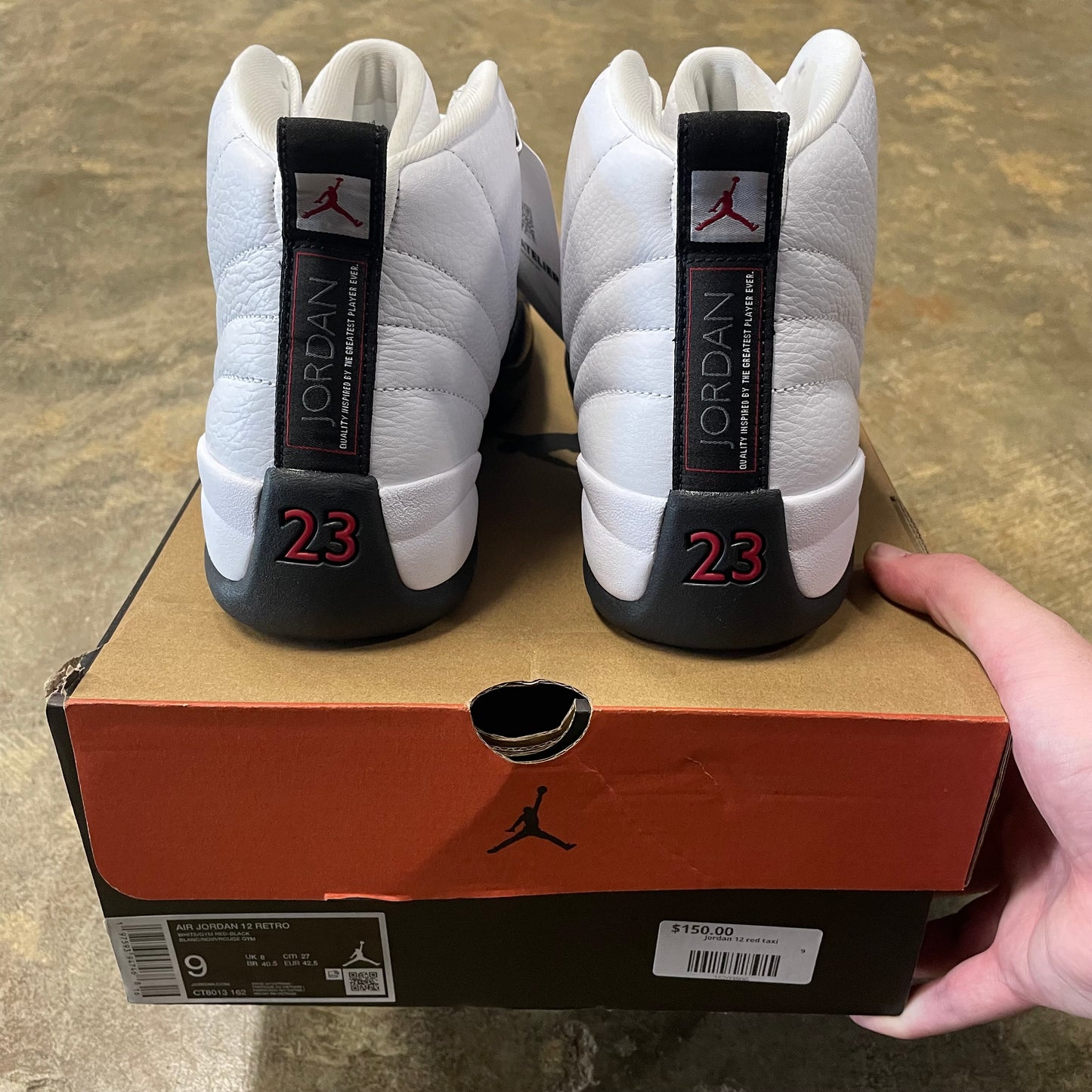 Jordan 12 red taxi