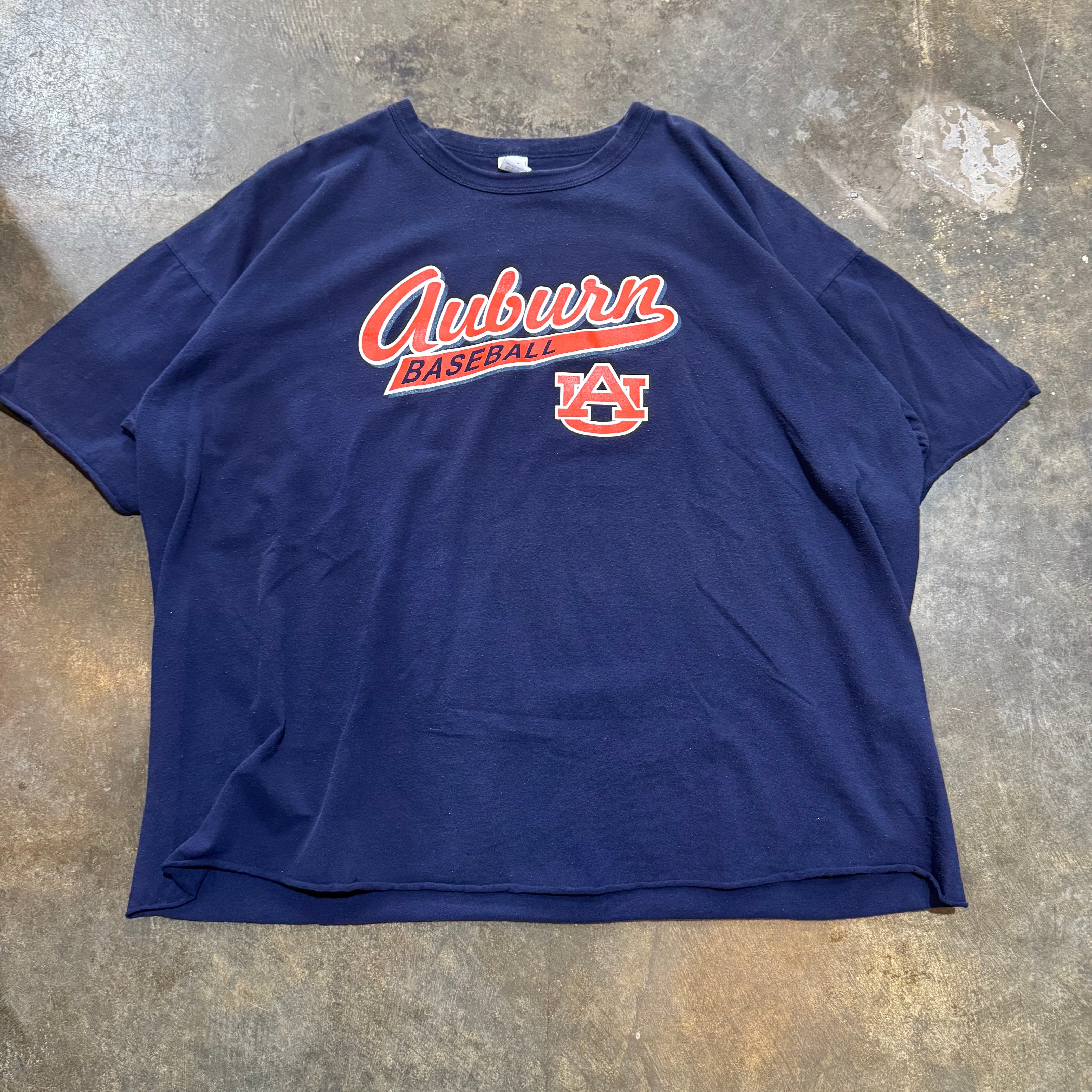 Tiger Rags Auburn Baseball Script Navy Russell tee